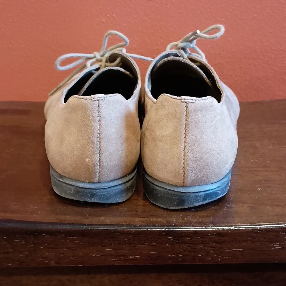 Nicole vtg suede tan women's shoes, sz 6 - Picture 7 of 9